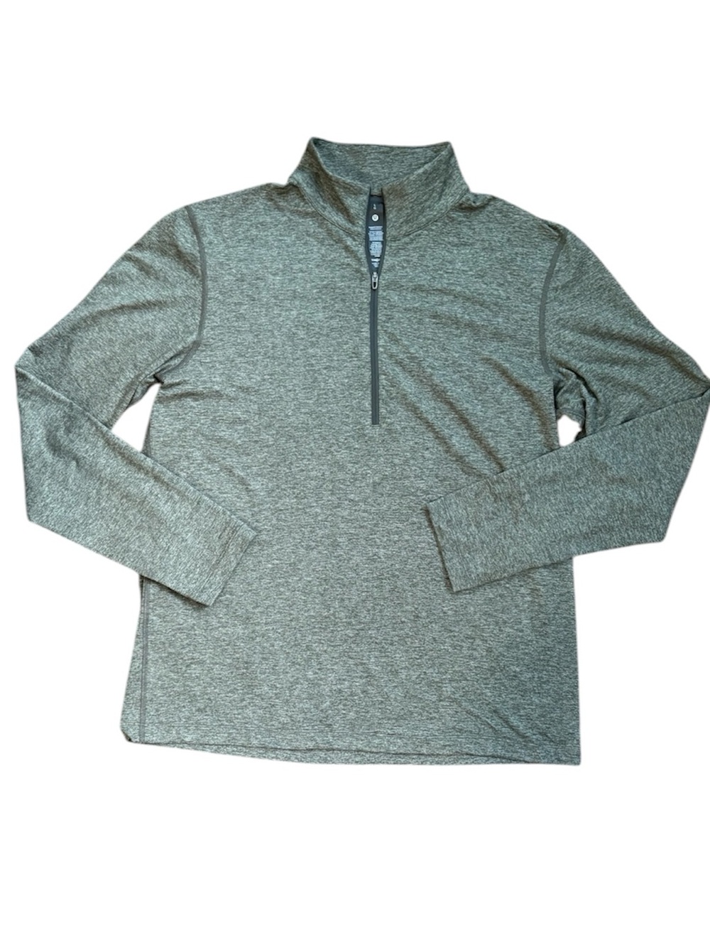 Lululemon Men's Soft Jersey Half-Zip Long Sleeve Pullover Size Large Green